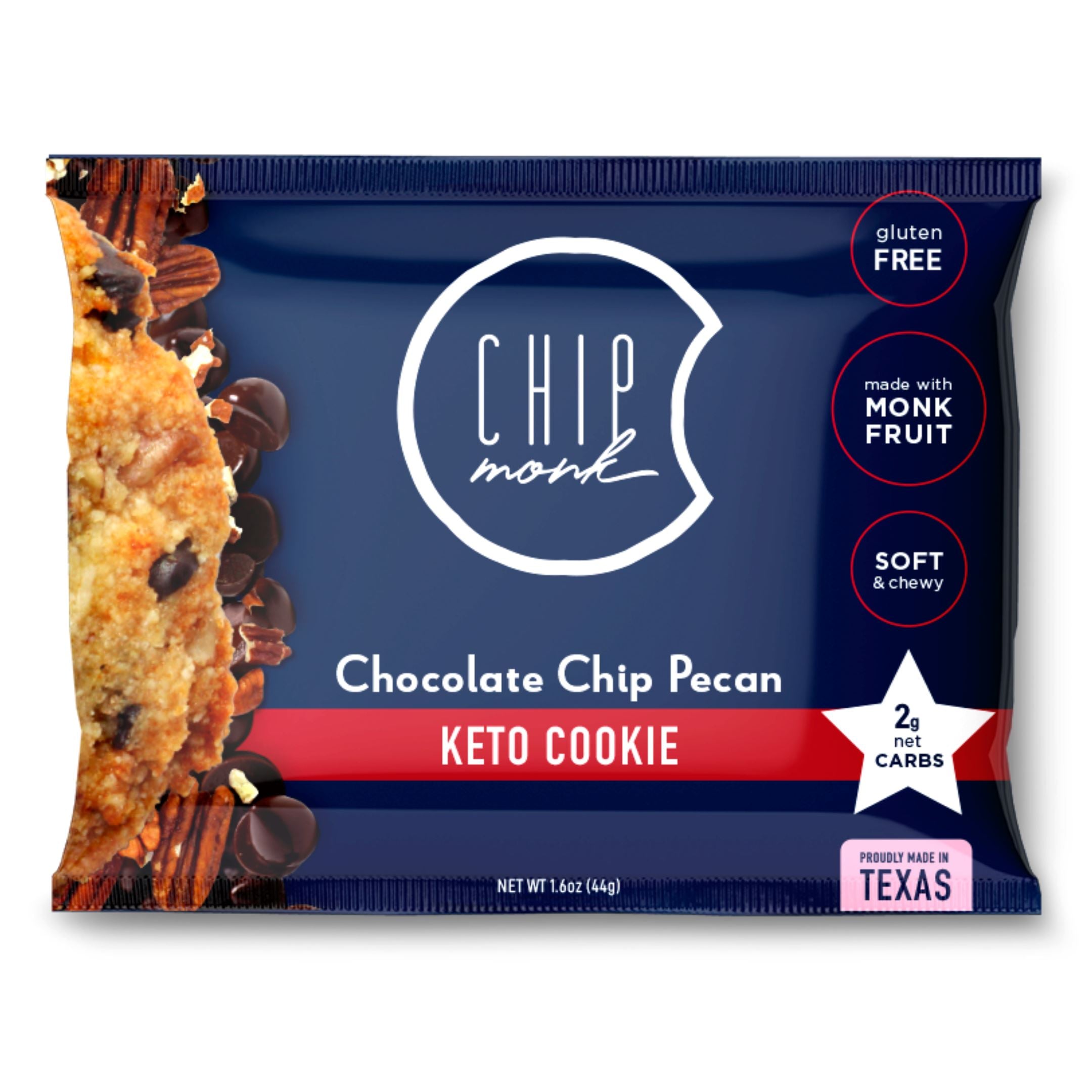 Chocolate Chip Pecan Keto Cookies by ChipMonk Baking