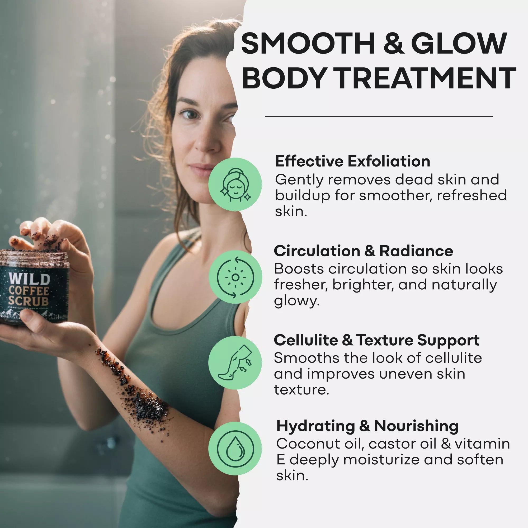 Wild Coffee Scrub — Full-Body Exfoliating Sugar & Oils Scrub