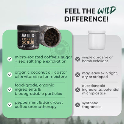 Wild Coffee Scrub — Full-Body Exfoliating Sugar & Oils Scrub