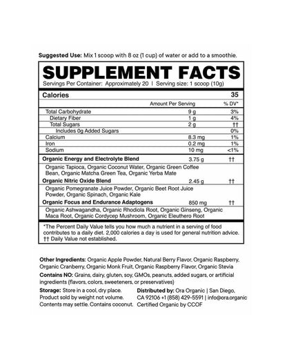 Organic Pre-Workout Powder