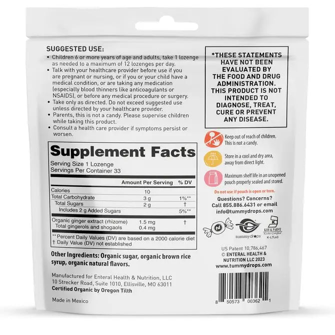 Sweet Blackberry Ginger Tummydrops, 33 ct