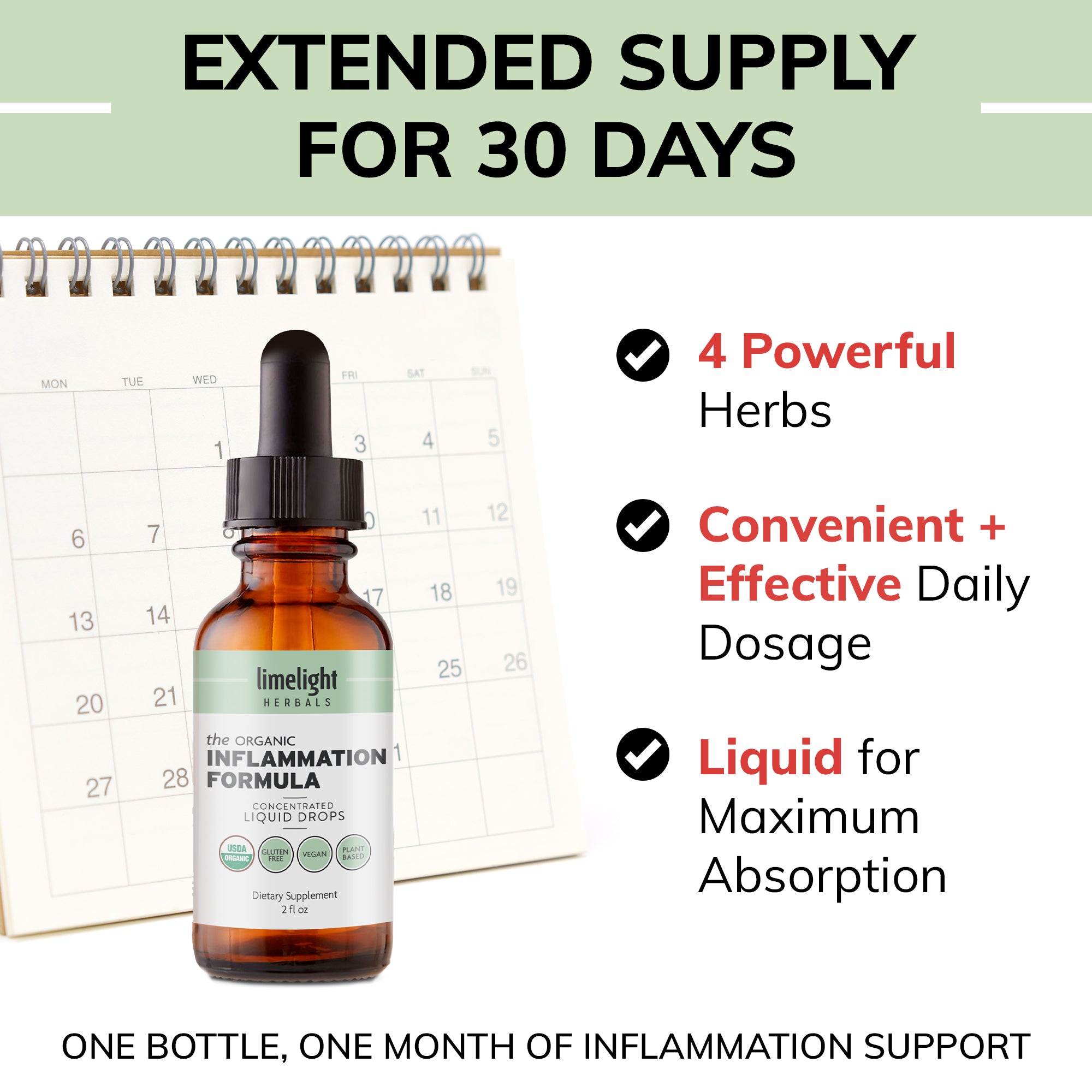 USDA organic inflammation formula for joint pain relief
