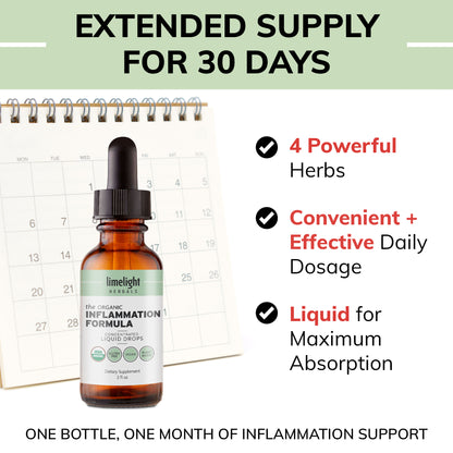 USDA organic inflammation formula for joint pain relief