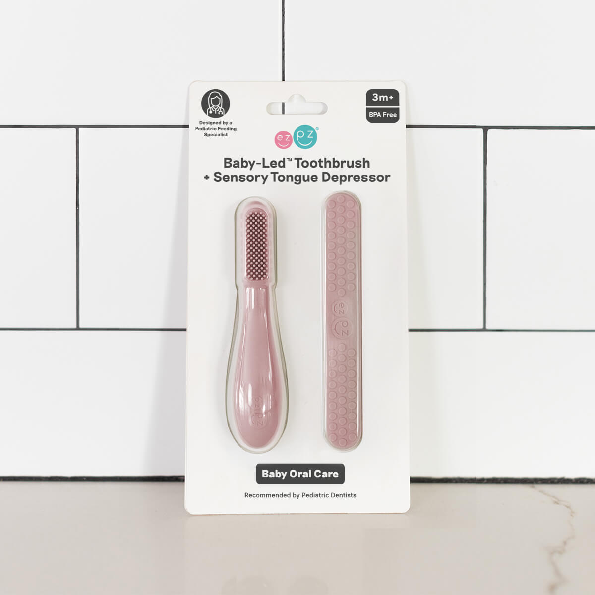 Baby-Led™ Toothbrush + Sensory Tongue Depressor by ezpz