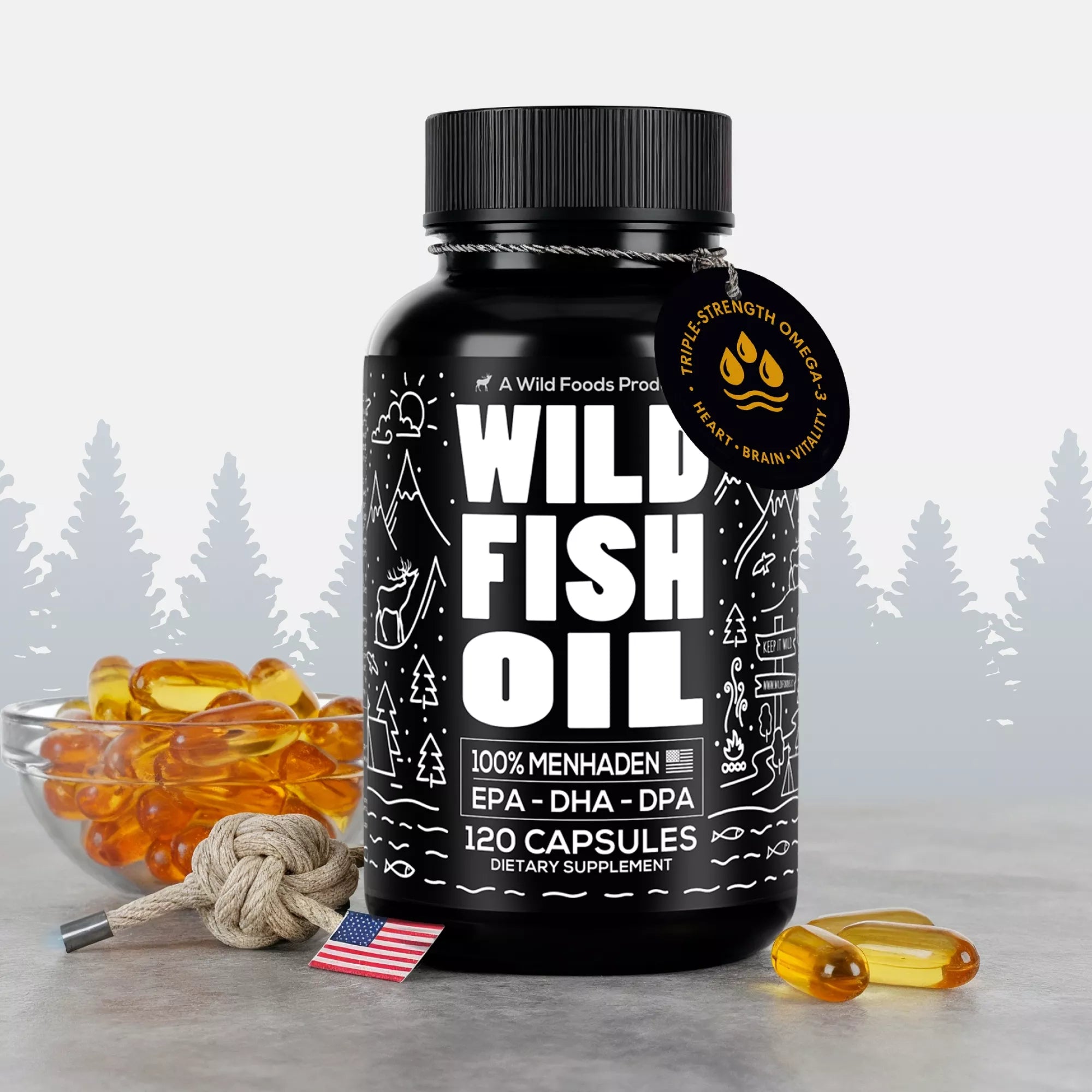 Wholesale of 10 - Wild Fish Oil, Omega-3 DHA, EPA, DPA, TG Form