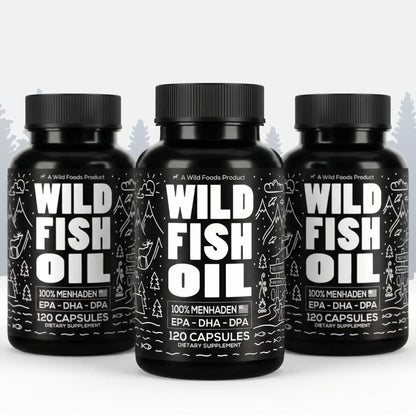 Wild Fish Oil Capsules, Omega-3 Blend, Sustainable, Pure, Third-Party Tested