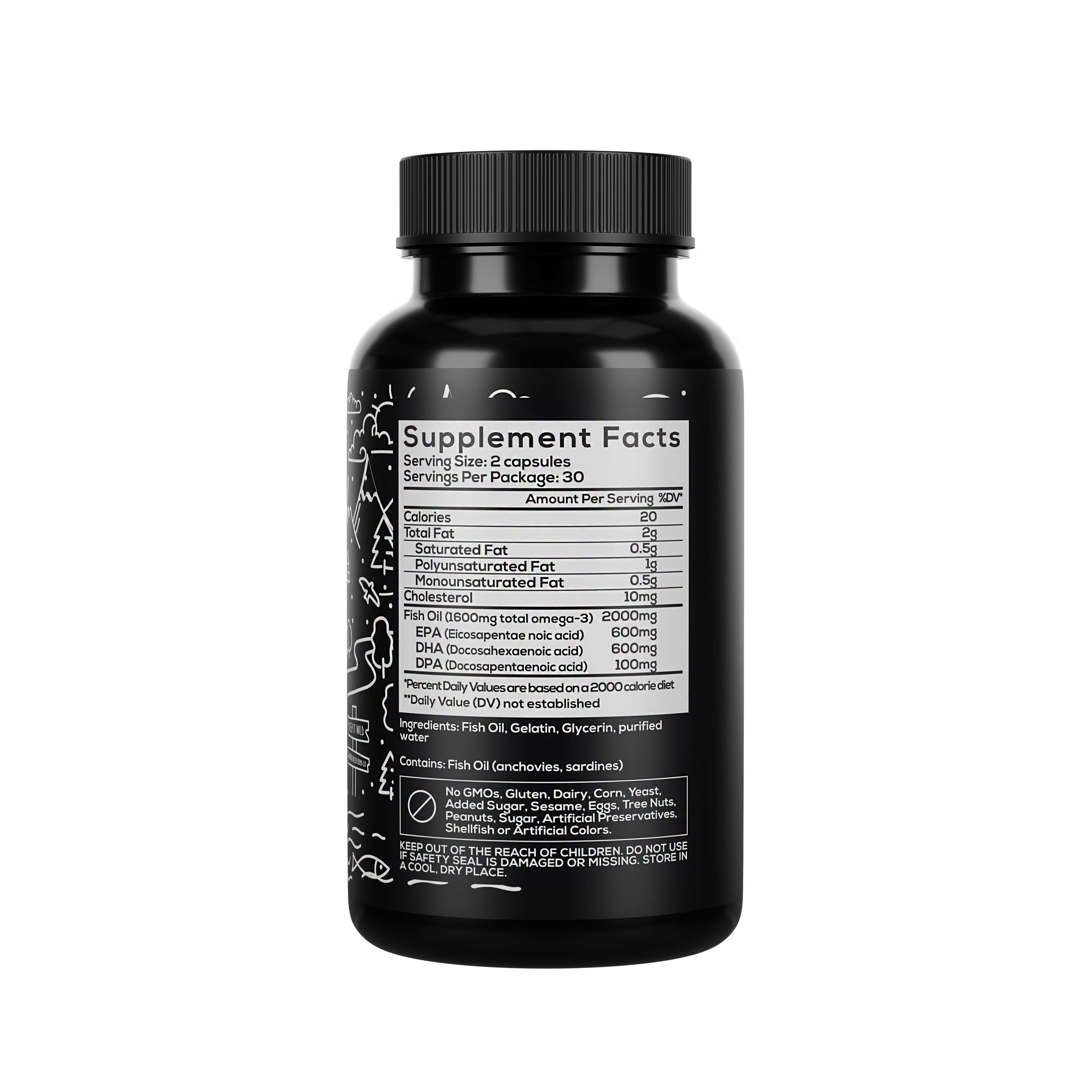 Wholesale of 10 - Wild Fish Oil, Omega-3 DHA, EPA, DPA, TG Form