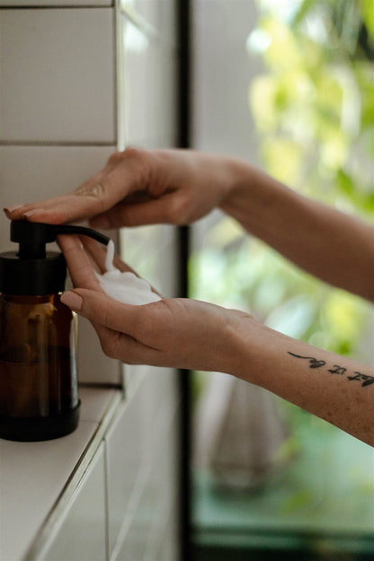 Amber Foaming Soap Pump + Castile Soap Bundle