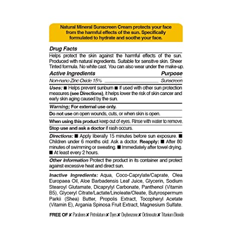 Mineral Natural Sunscreen for Face