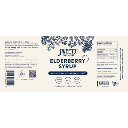 Elderberry Syrup with Raw Honey