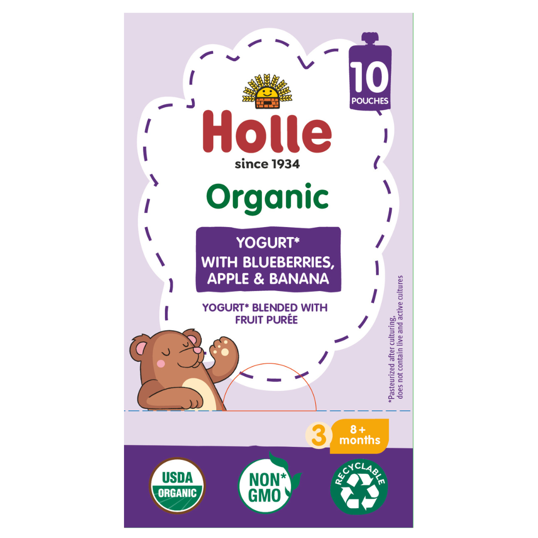Holle Organic Yogurt Pouches - Blueberries, Apple & Banana by Holle USA