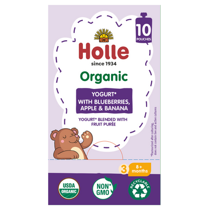 Holle Organic Yogurt Pouches - Blueberries, Apple & Banana by Holle USA