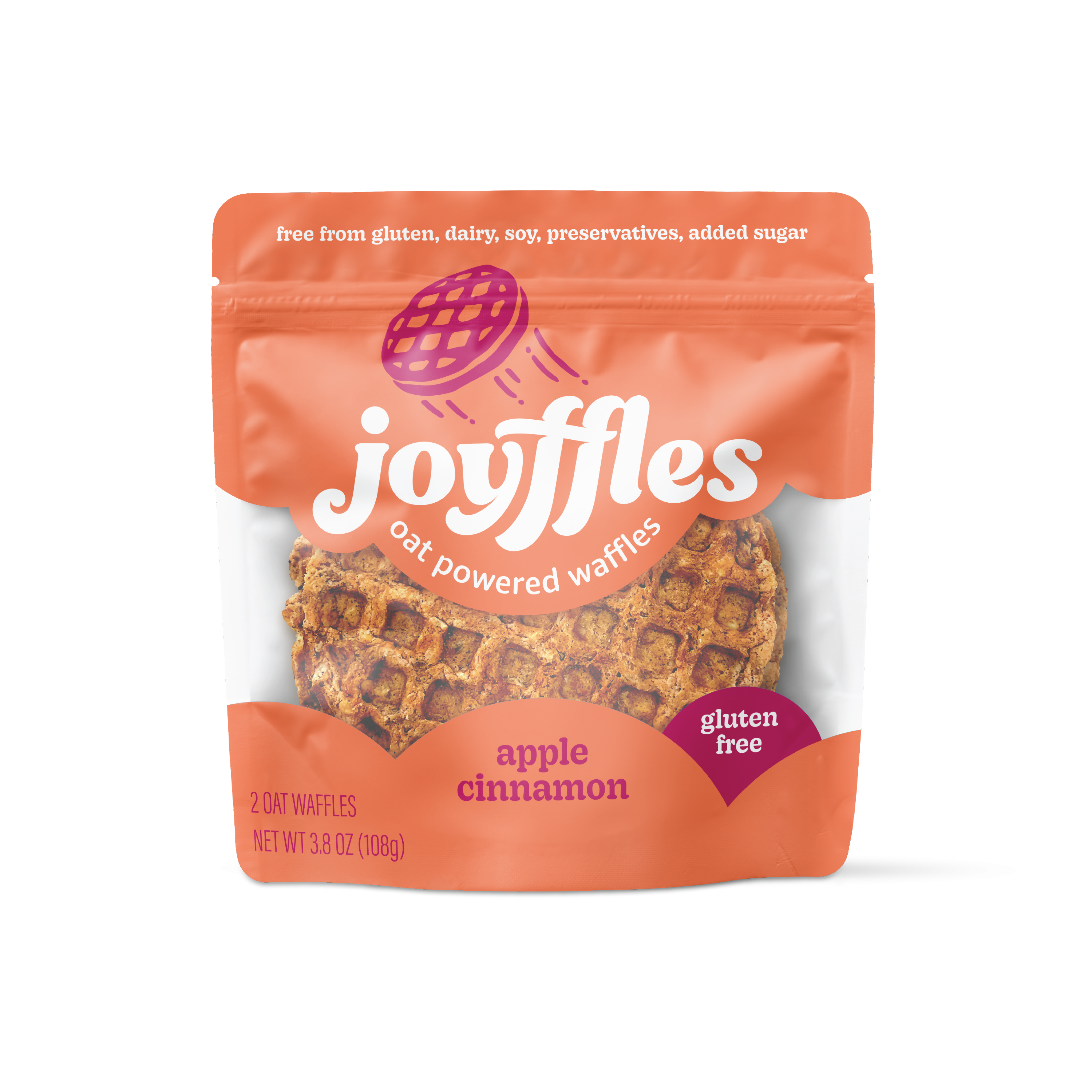 Joyffles apple cinnamon (sweet and savory) Waffles - 2-piece Pack by Farm2Me