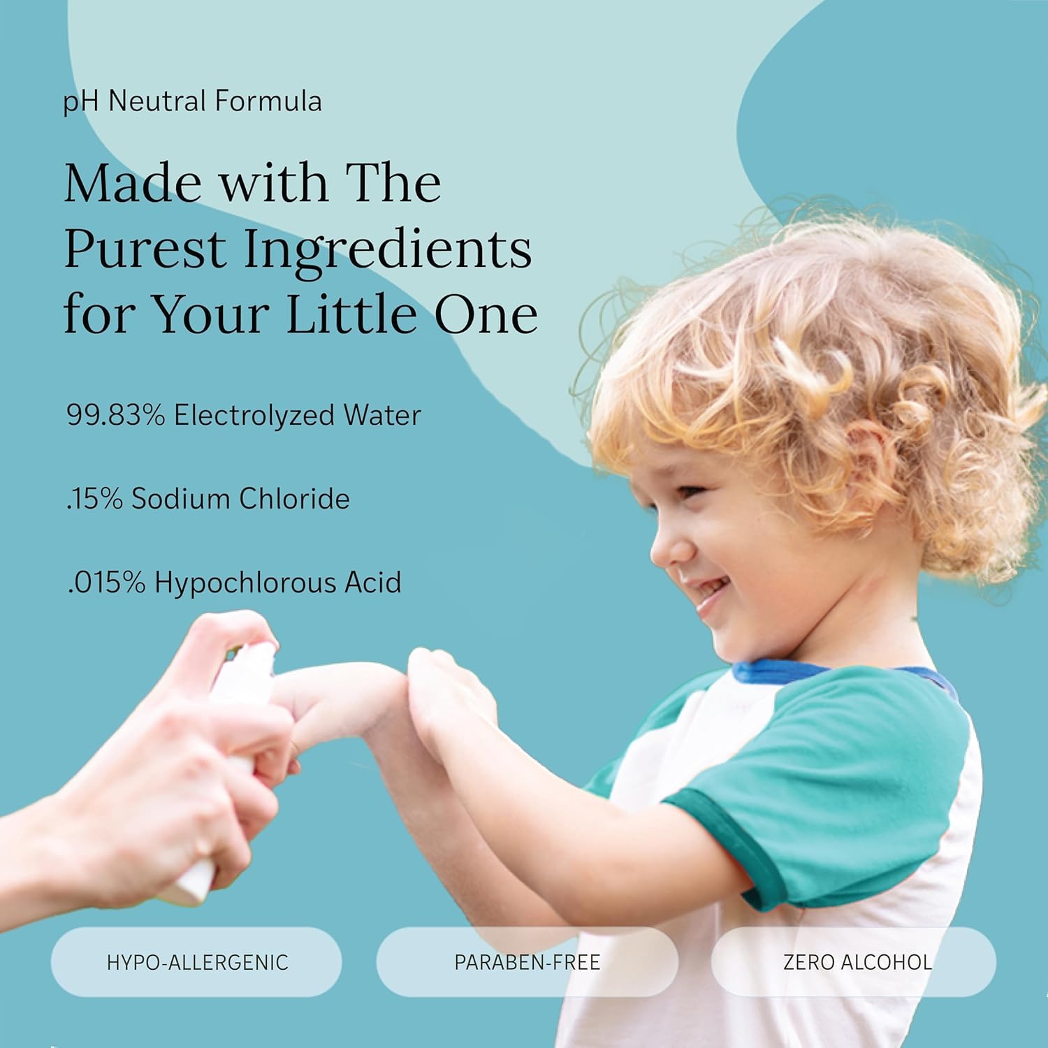 Littley Infant & Toddler Hand Cleanser | Gentle HOCl Hand Spray