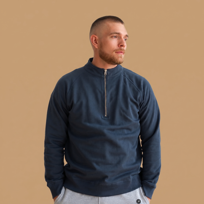 Organic Cotton Midweight Raglan Quarterzip
