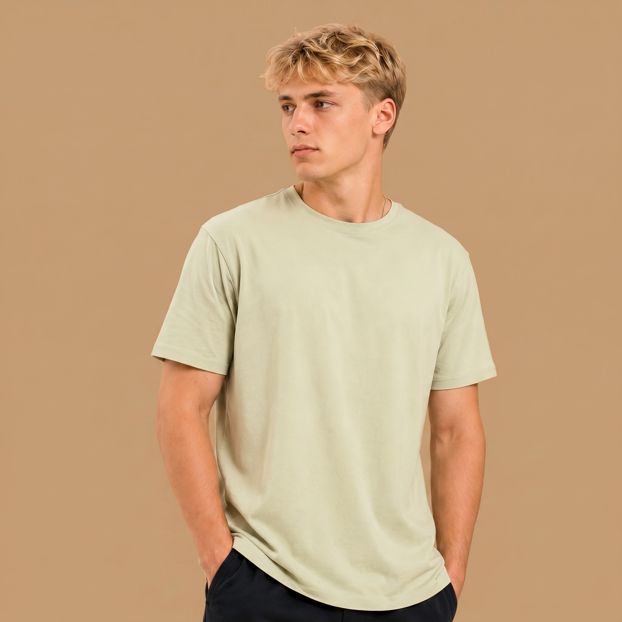 Organic Cotton Midweight T-Shirt Curved Hem
