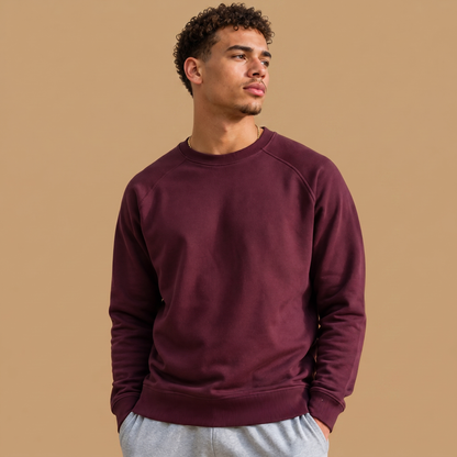 Organic Cotton Midweight Raglan Crewneck