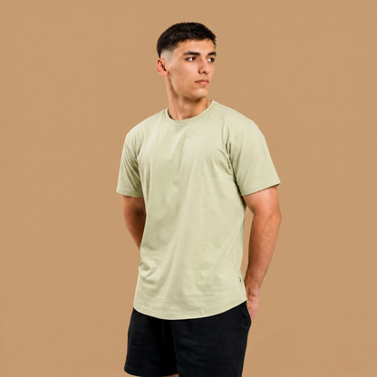 Organic Cotton Midweight T-Shirt Curved Hem