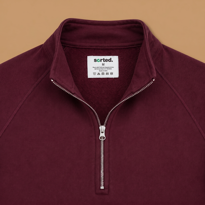 Organic Cotton Midweight Raglan Quarterzip