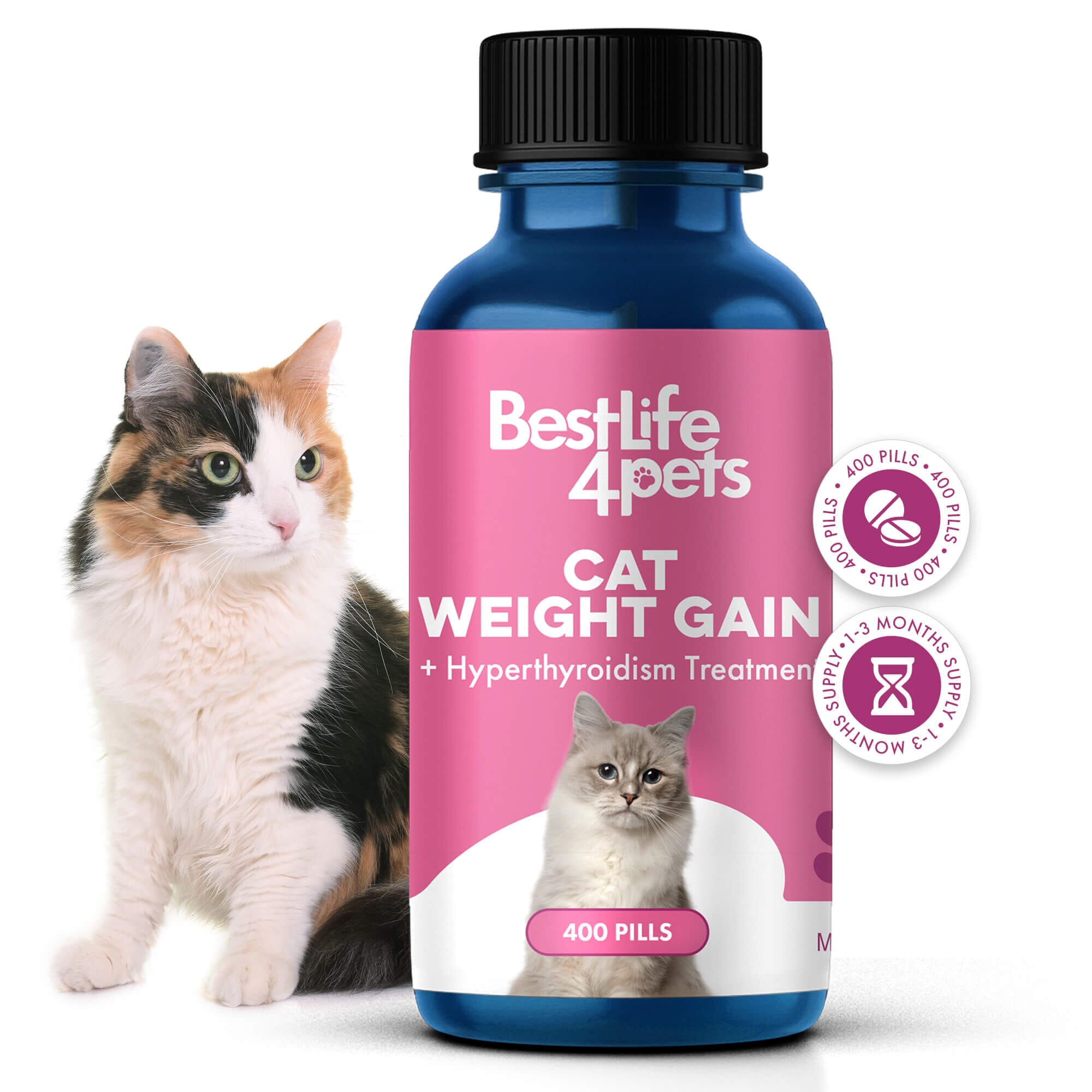 Hyperthyroidism Supplement for Cats - Helps Cat Weight Gain by BestLife4Pets