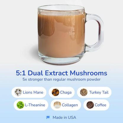 Mushroom Coffee by Habituel — Lion's Mane + Chaga + Turkey Tail + Collagen + L-theanine