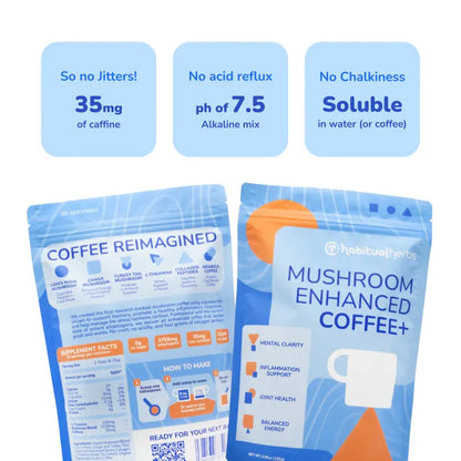 Mushroom Coffee by Habituel — Lion's Mane + Chaga + Turkey Tail + Collagen + L-theanine