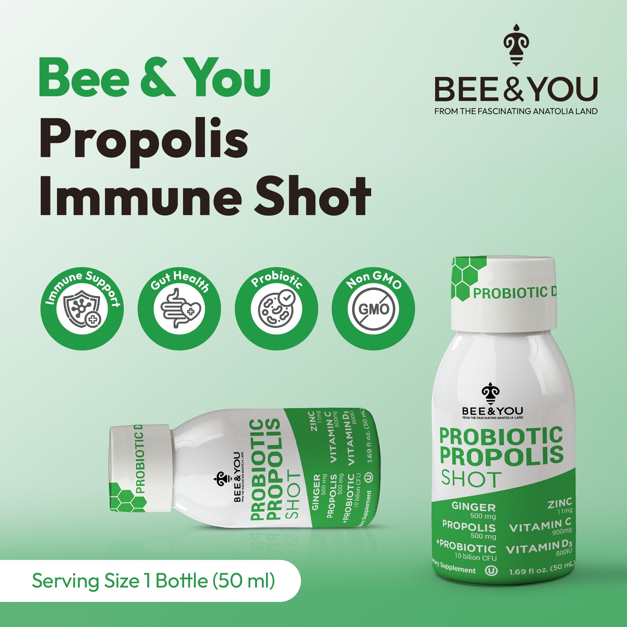 Propolis Immune Shot - Probiotic, 50 ml x 12