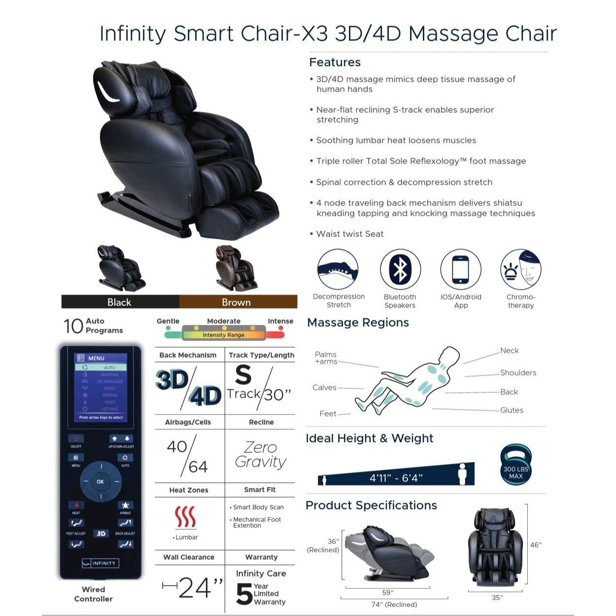 Infinity Smart Chair X3 Massage Chair by Best Body Massage Chair