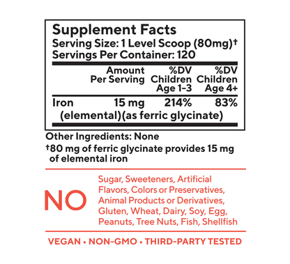 Tasteless Iron Powder for Kids