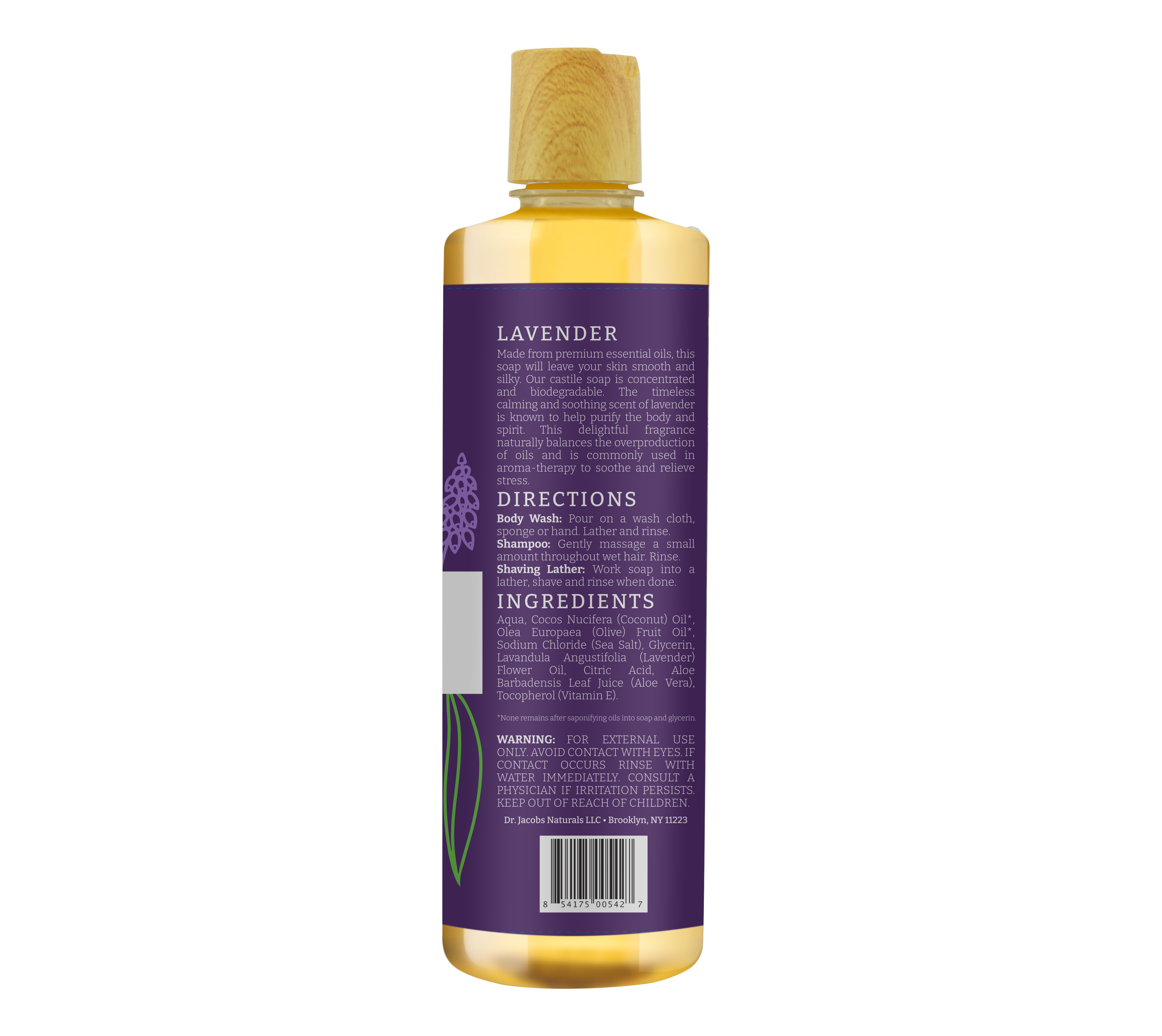 Lavender Castile Body Wash by Dr. Jacobs Naturals