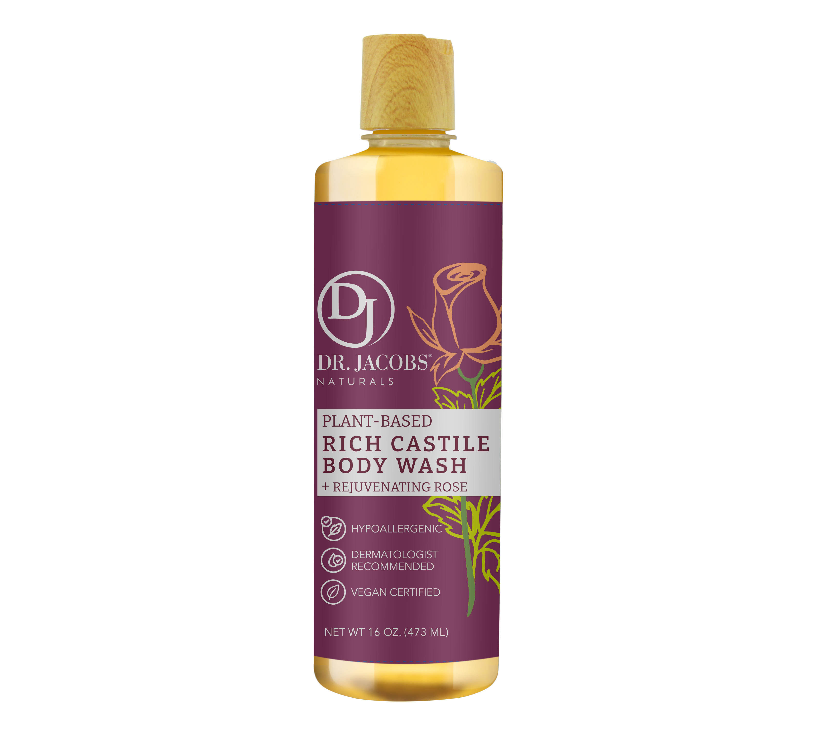 Rose Castile Body Wash by Dr. Jacobs Naturals