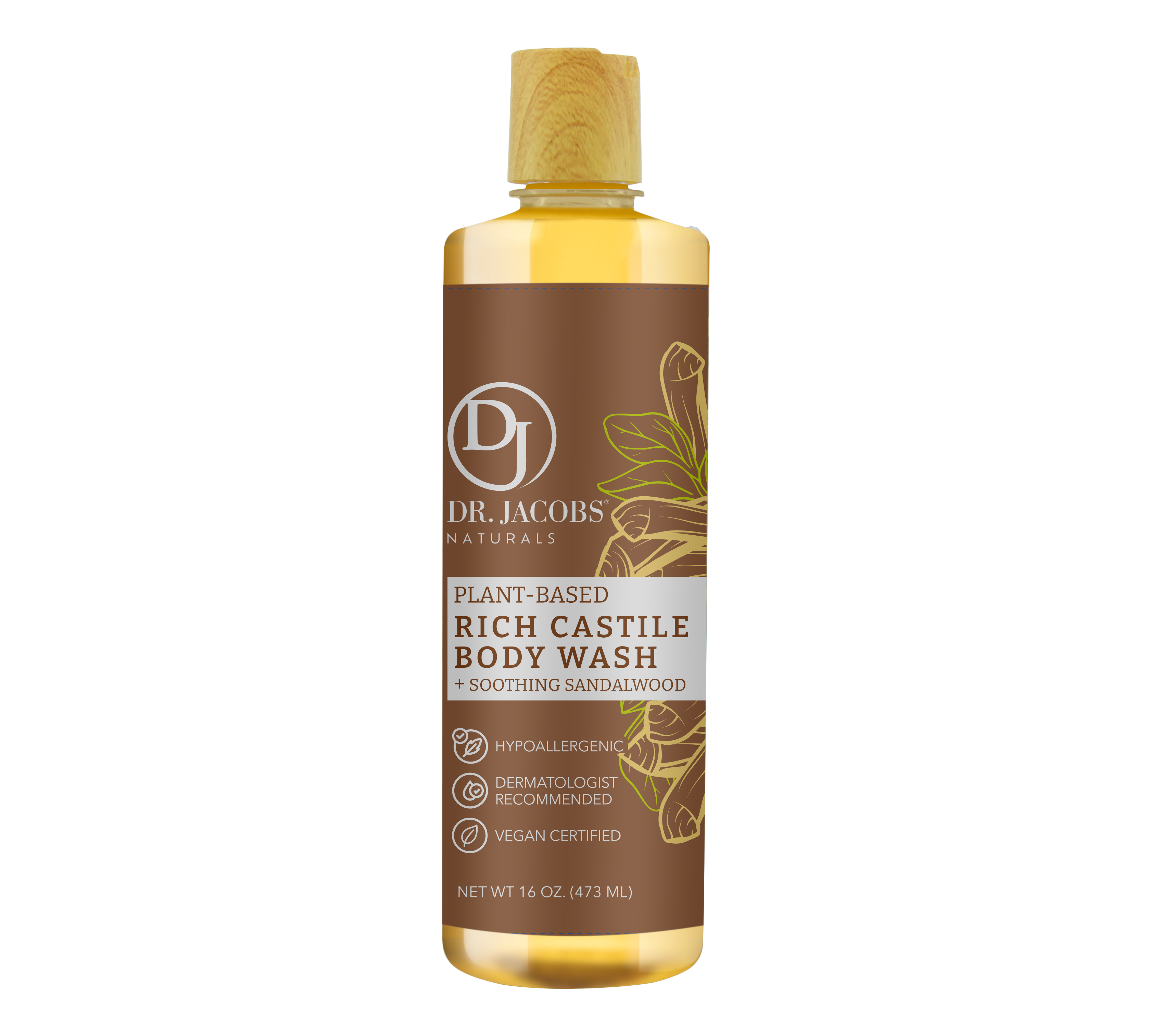 Sandalwood Castile Body Wash by Dr. Jacobs Naturals