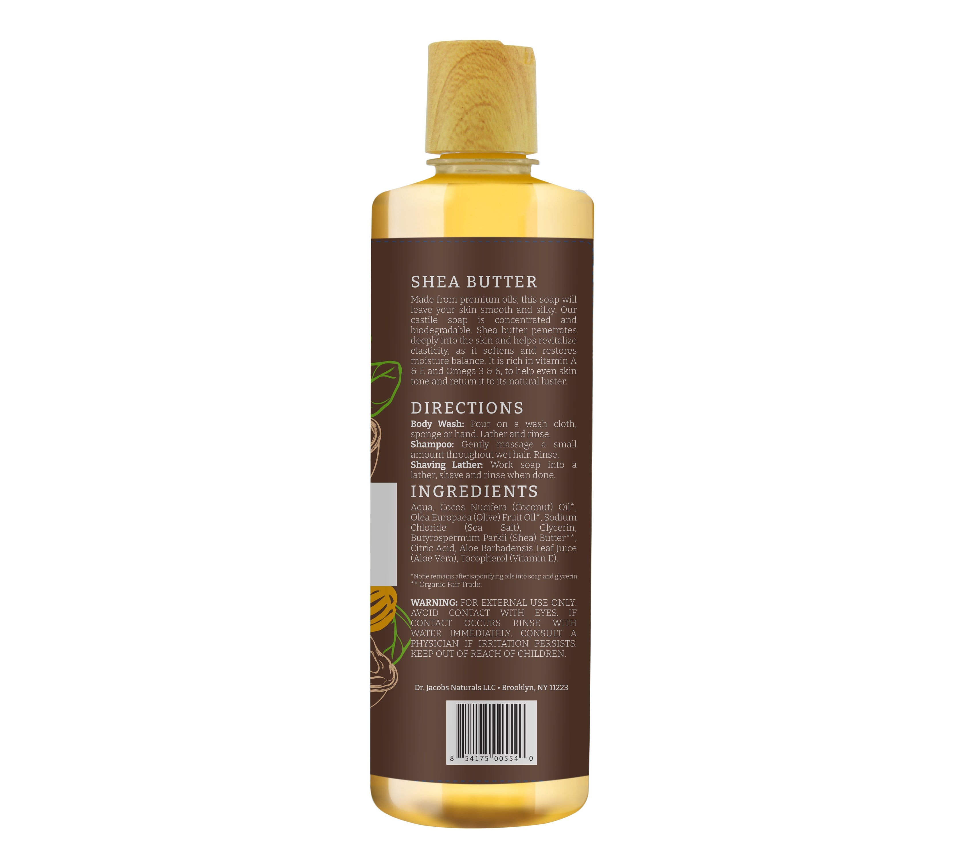 Shea Butter Castile Body Wash by Dr. Jacobs Naturals