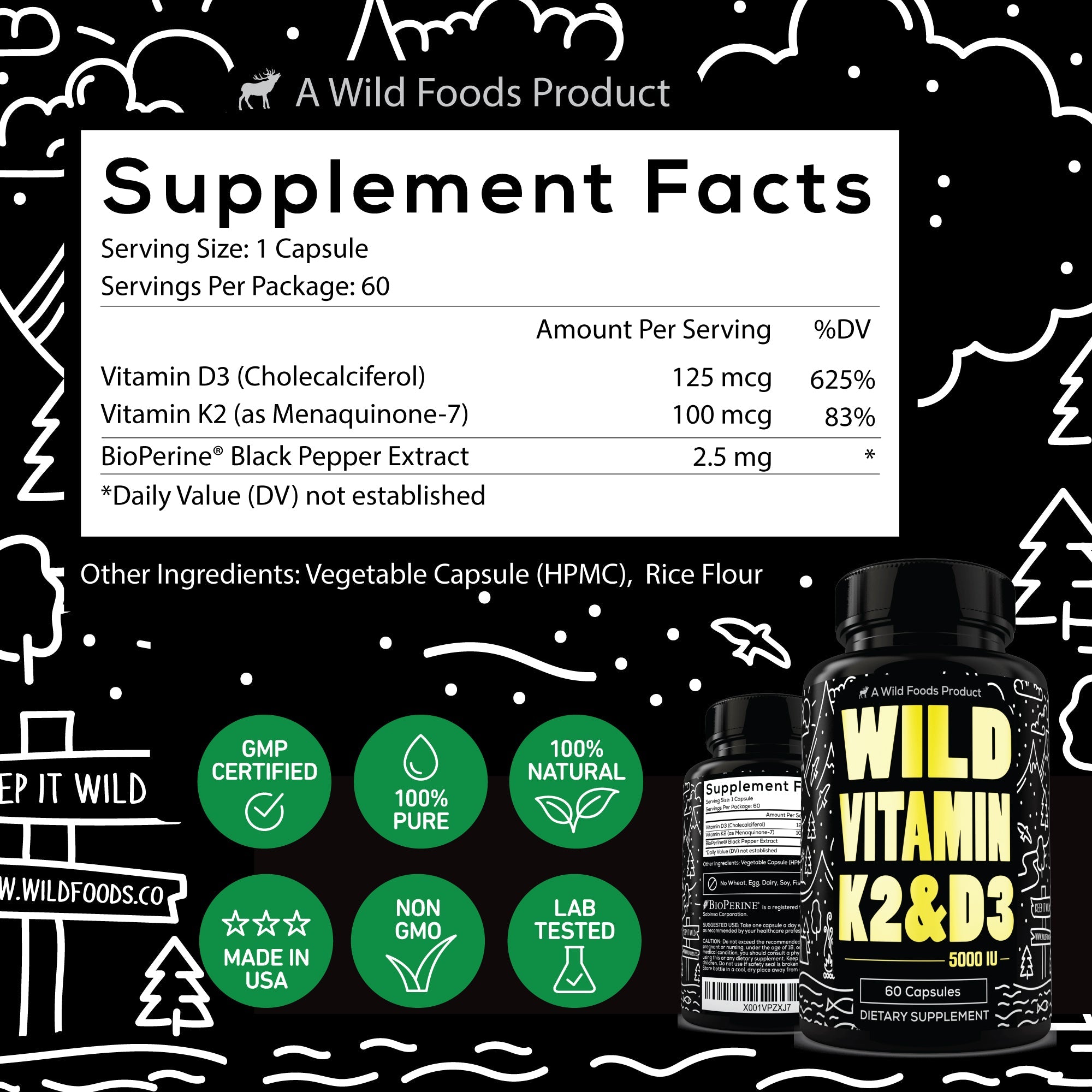Wholesale of 10 - Wild Vitamin K2 & D3
