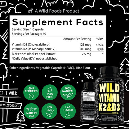 Wholesale of 10 - Wild Vitamin K2 & D3