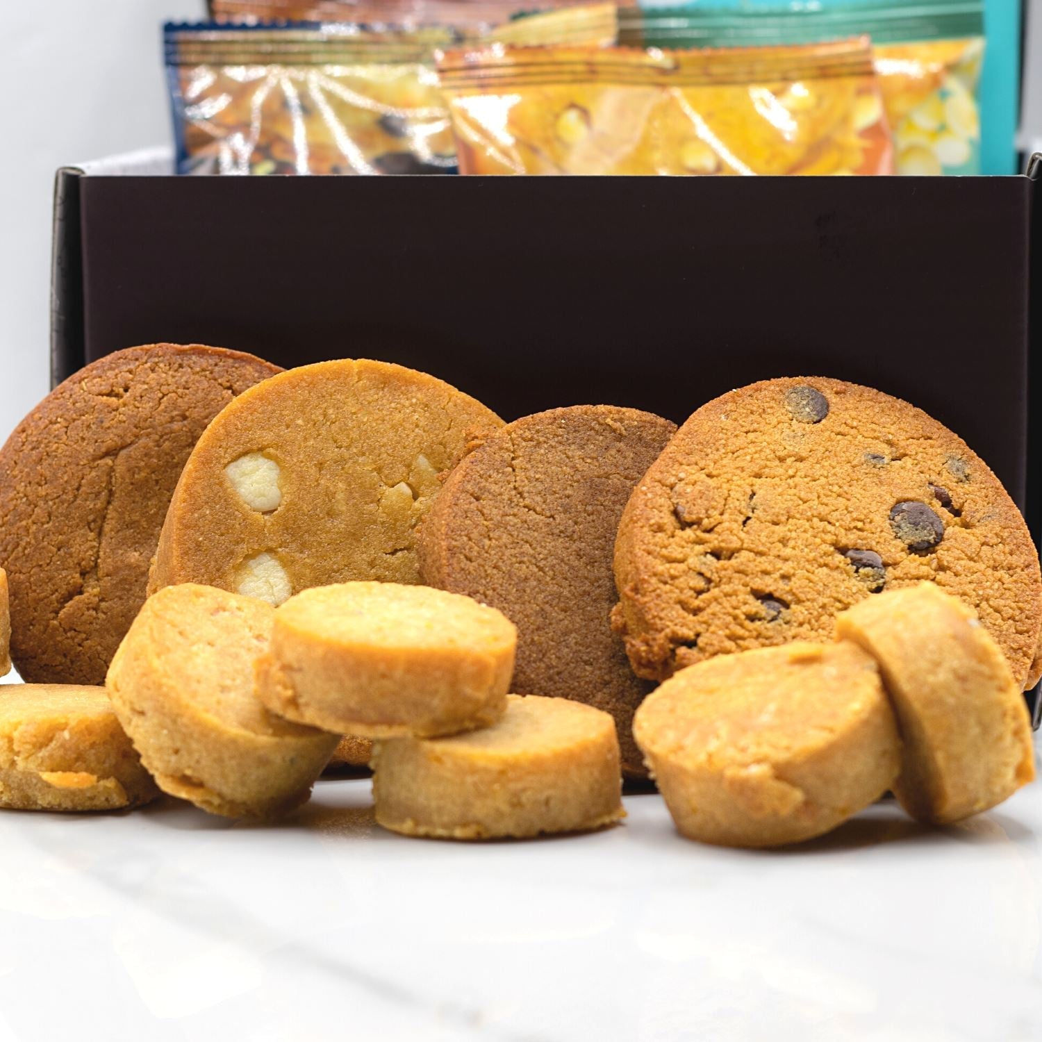 Keto Cookie Sampler (6 Cookies, 4 Pouches of Bites) by ChipMonk Baking