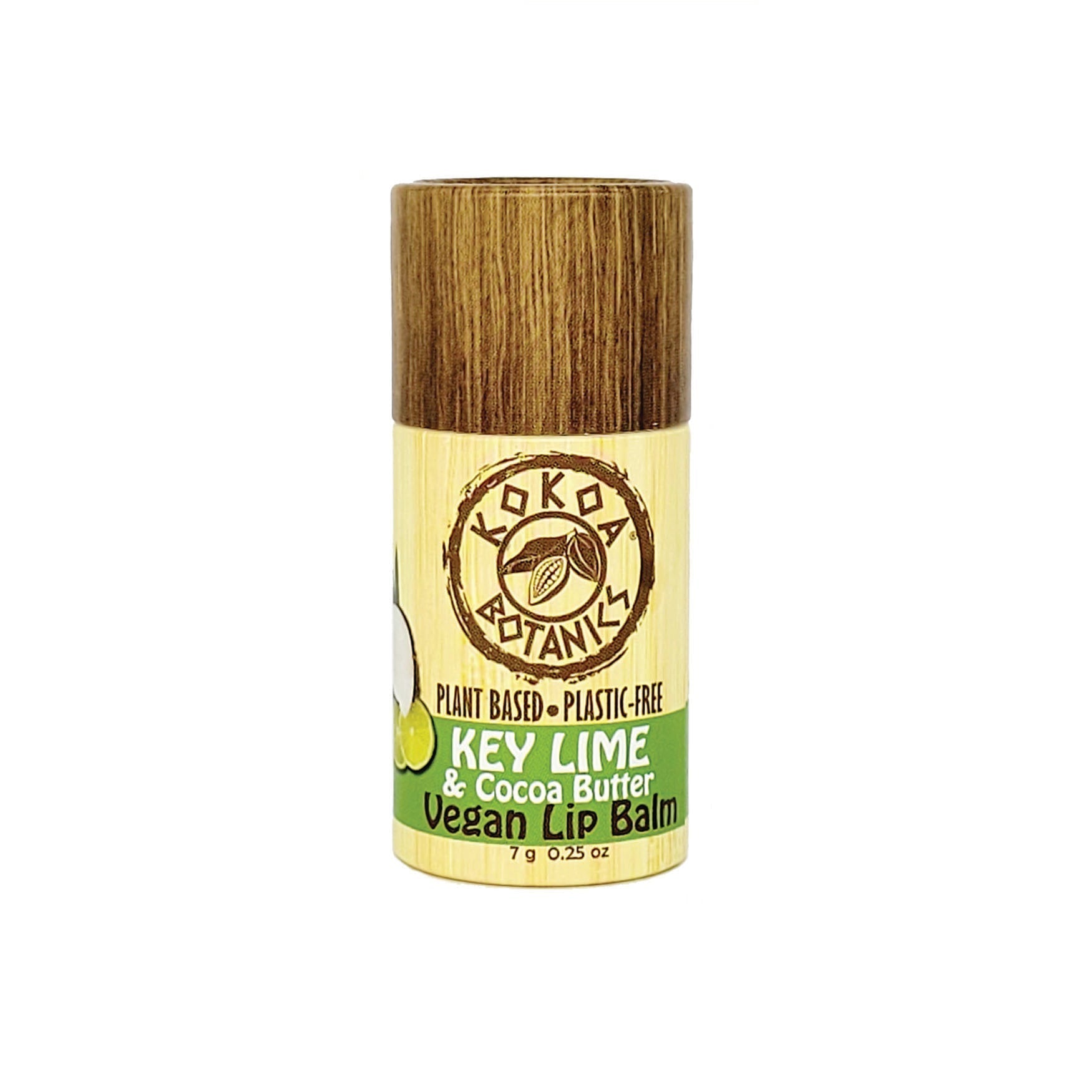 Key Lime - All Natural Lip Balm - Vegan - Plastic Free .25 oz by kokoabotanics