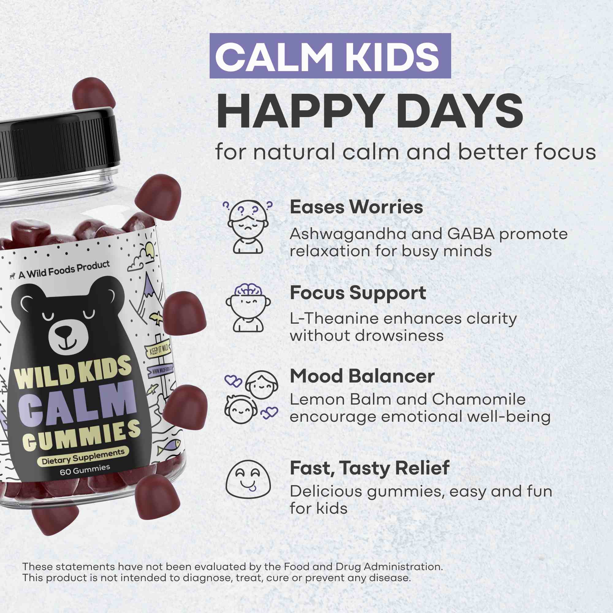 Wholesale of 60 - Wild Kids Calm Gummies