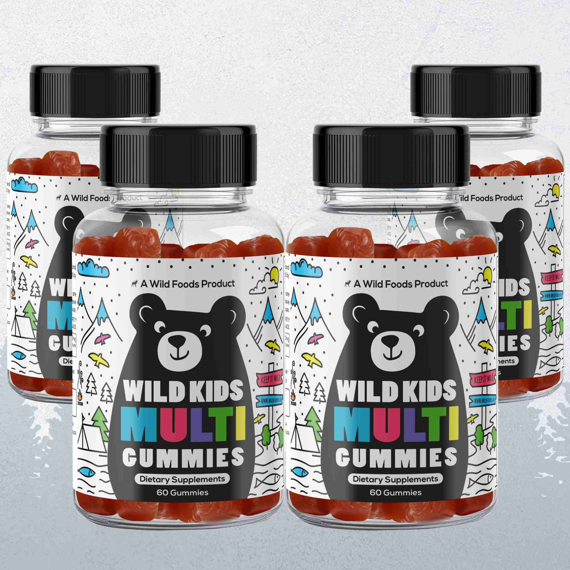 Wild Kids Multivitamin Gummies – formulated to support focus and a positive mood in growing kids.