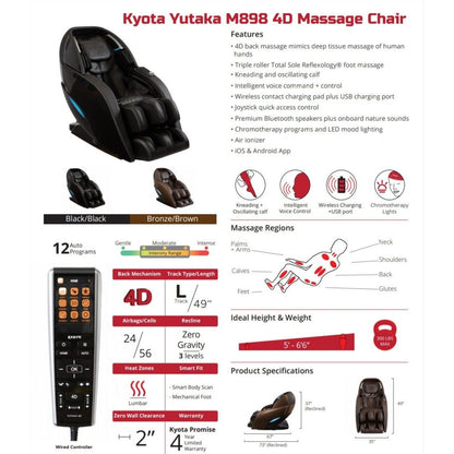 Kyota Yutaka M898 Massage Chair by Best Body Massage Chair