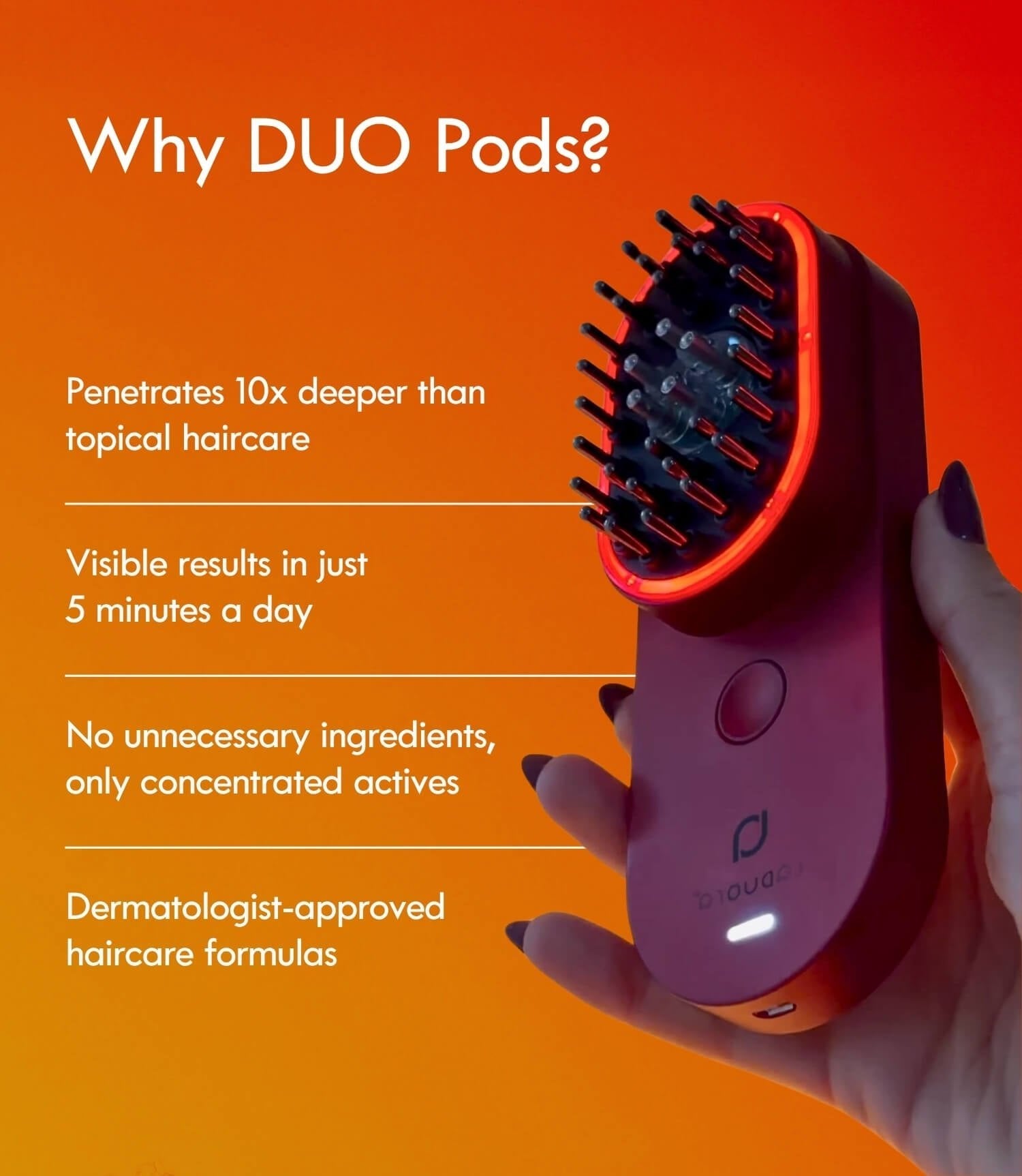 Laduora DUO 4-in-1 Red Light Therapy Hair & Scalp Care Device