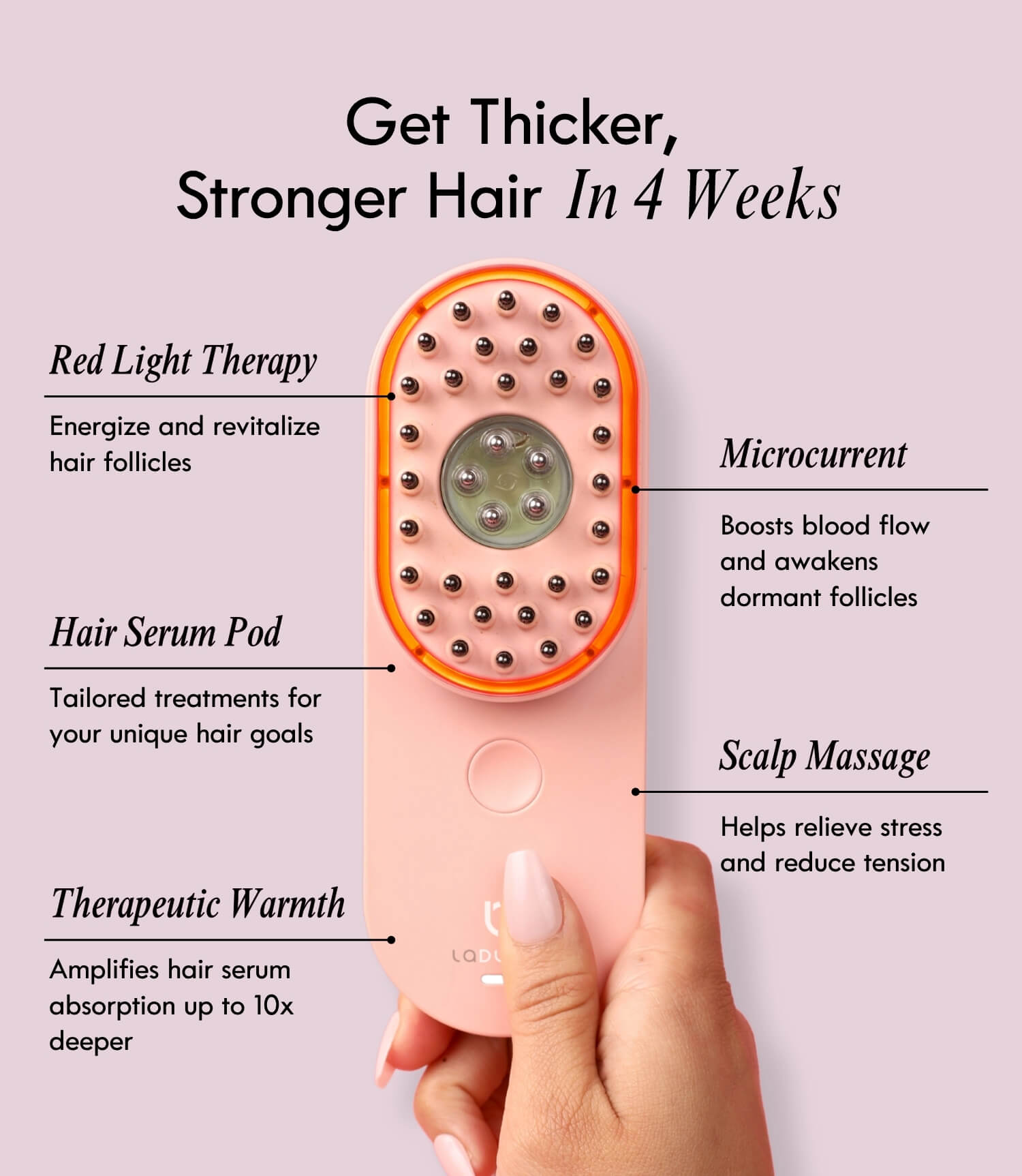 Laduora DUO 4-in-1 Red Light Therapy Hair & Scalp Care Device