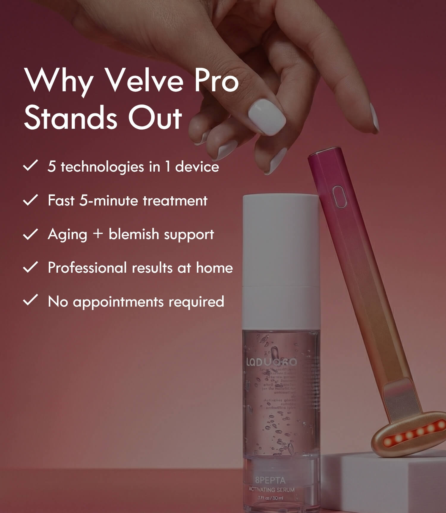 Velve Pro 5-in-1 Skincare Wand Complete Kit
