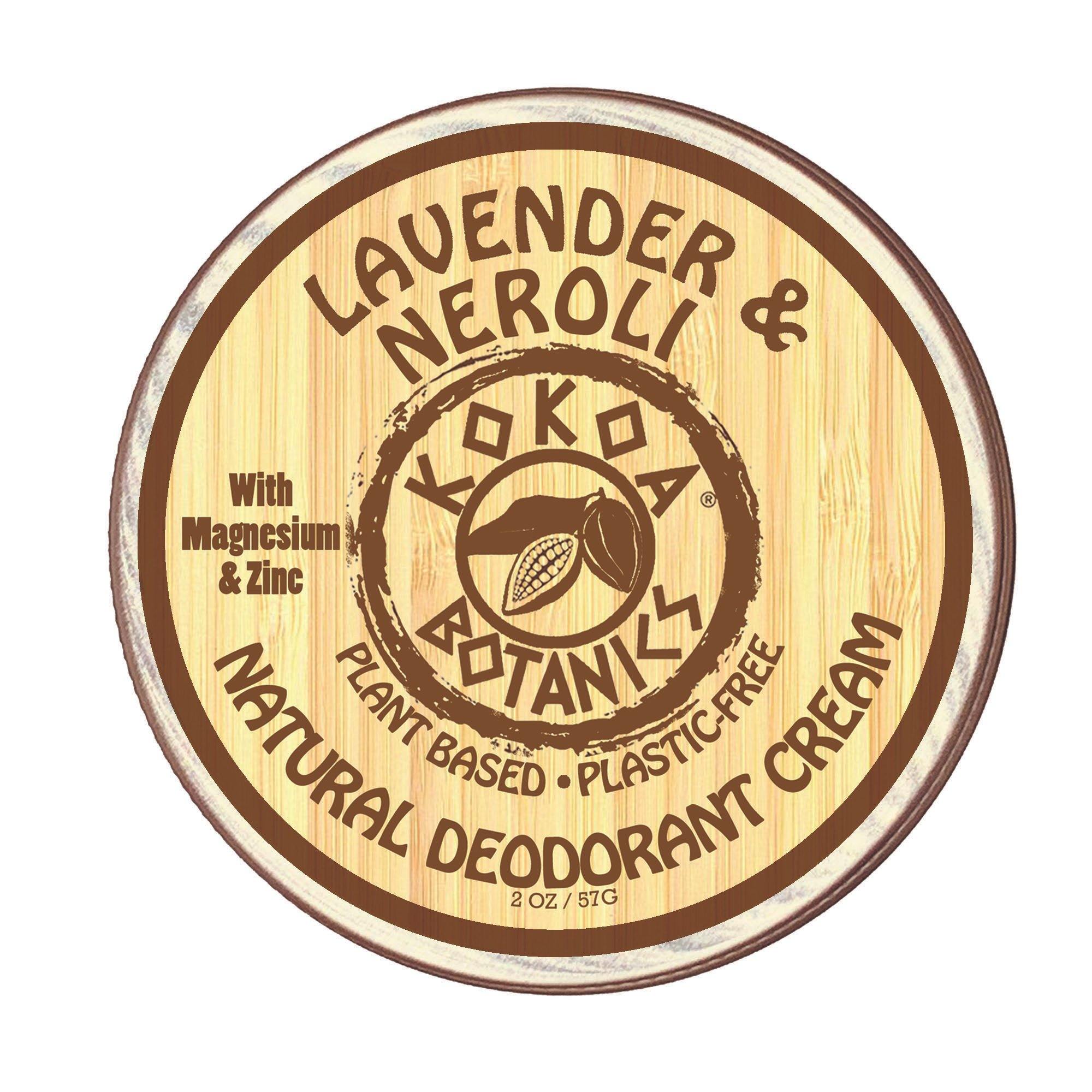 Lavender & Neroli - Natural Deodorant Cream - Aluminum-Free - 2 oz by kokoabotanics