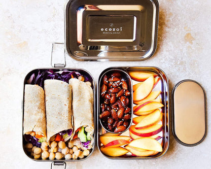 Stainless Steel Lunch Box, 2 Tier Leak Proof, 60 Oz by ecozoi