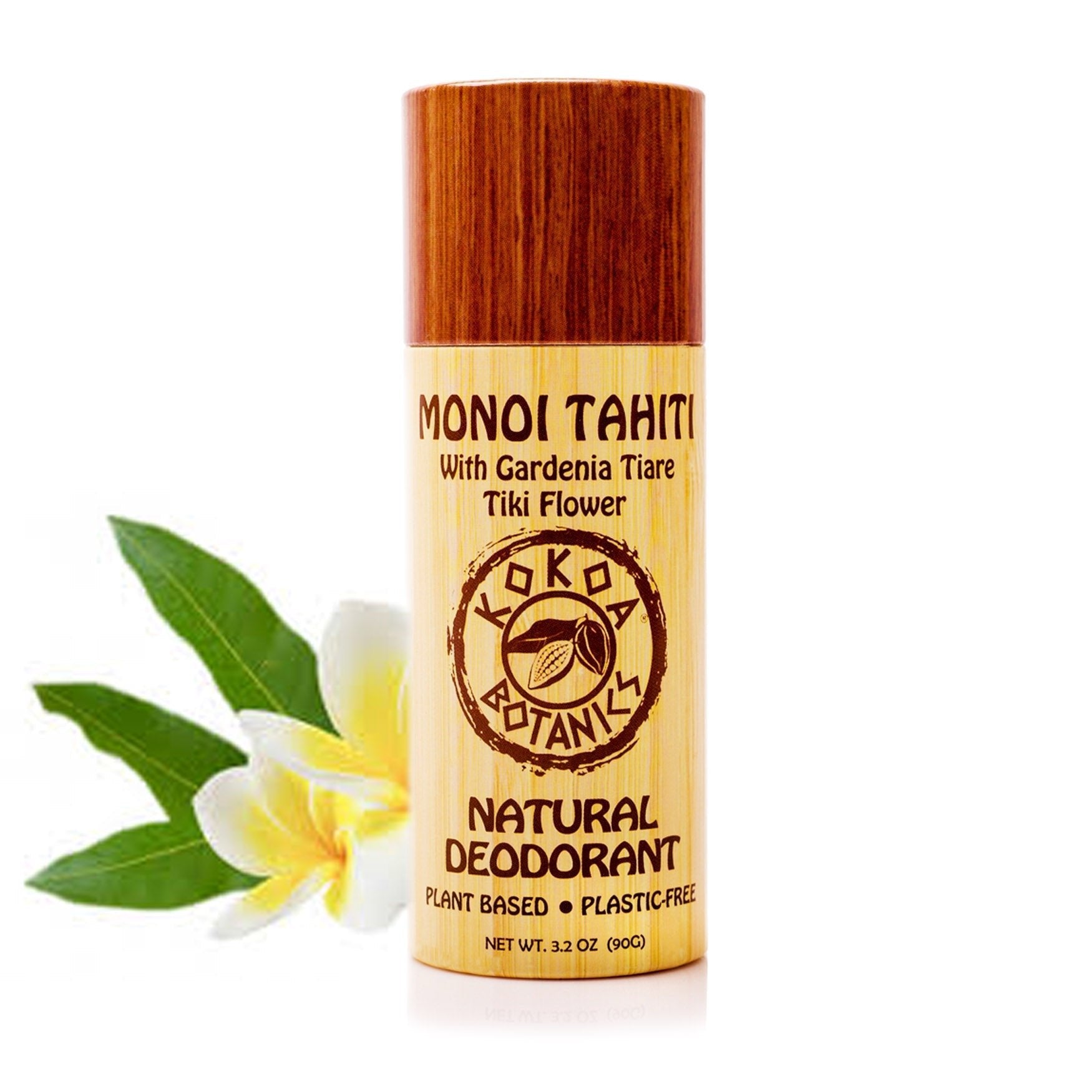 MONOI TAHITI – Natural Deodorant - Plastic Free - Aluminum-Free - 3.2 oz by kokoabotanics