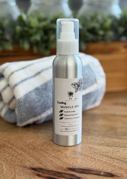 Cooling Muscle Gel with Essential Oils - 4 oz