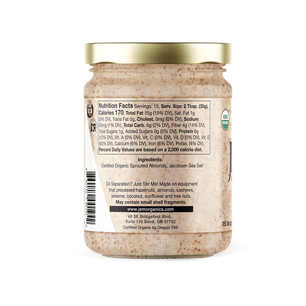 JEM Organics Crunchy Naked Almond Butter - Large 6 pack by Farm2Me