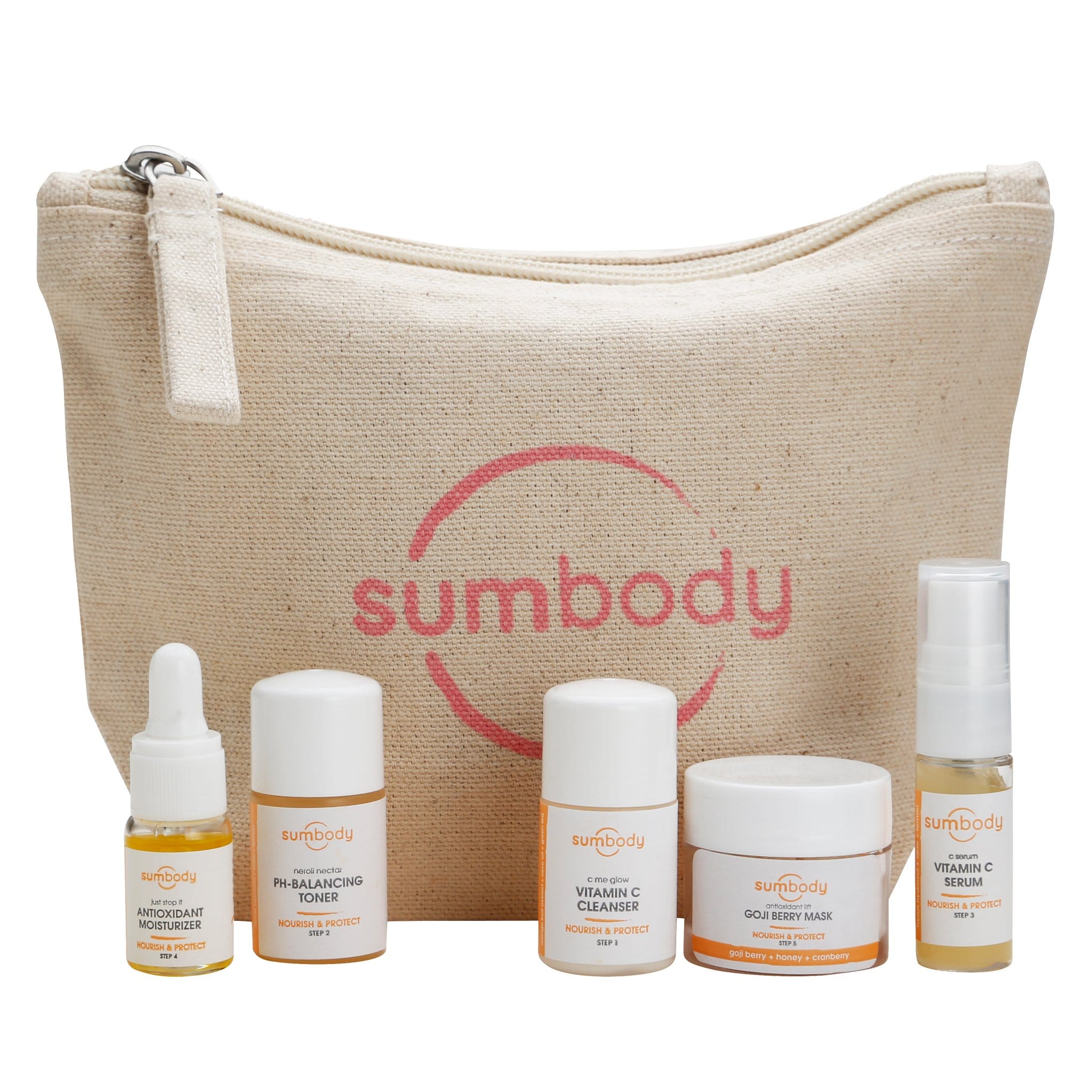 5 Steps to Perfect Skin Nourish & Protect Mini Kit by Sumbody Skincare