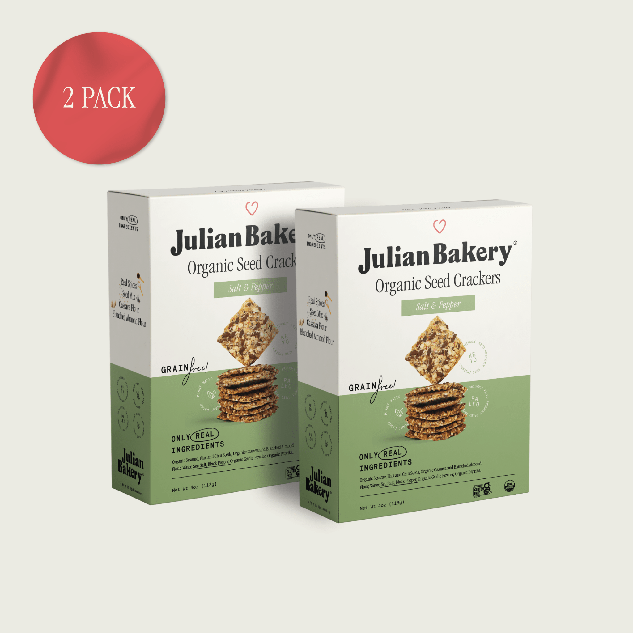 Organic Seed Crackers - Salt & Pepper 4oz